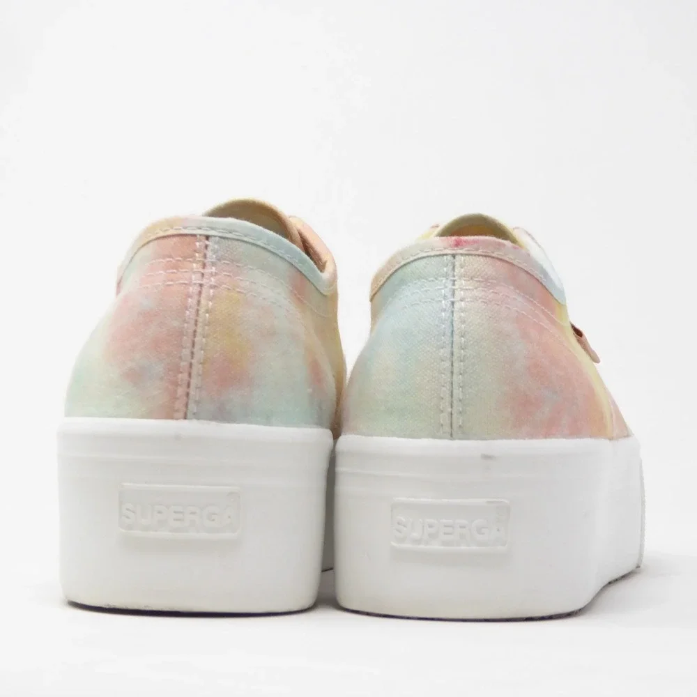 Superga Womens 2790 Acotw Platform Sneaker Pastel Tie Dye Multi Size 8.5
